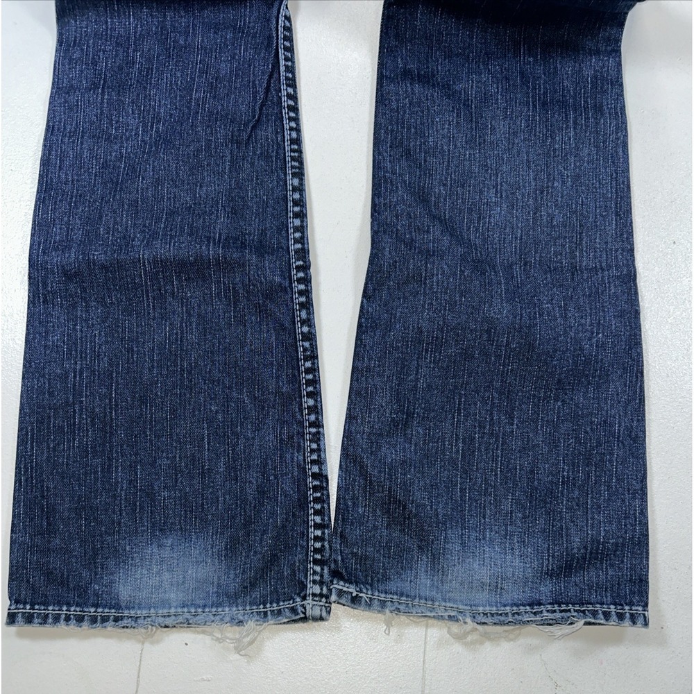 Silver Tuesday Bootcut Women's 26x33 Frayed Holes Thick Stitch Jeans Stretchy - Picture 7 of 10